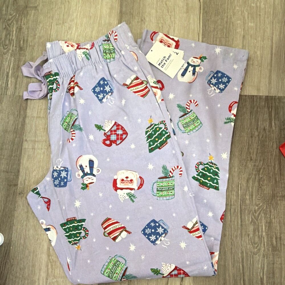 Women's Purple Christmas Pants Size Small NWT A10